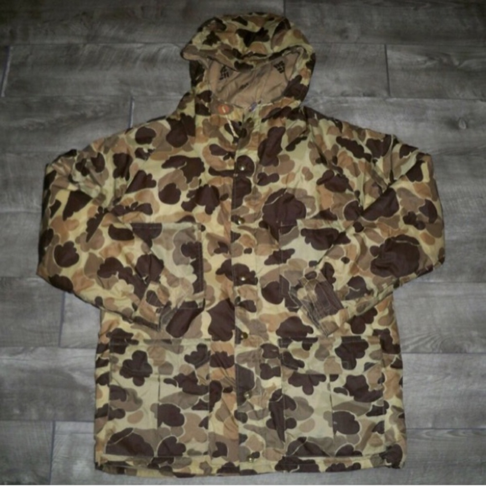 Vtg Columbia Marsh Camoflauge Camo Hunting Jacket Parka Thinsulate Men's Medium